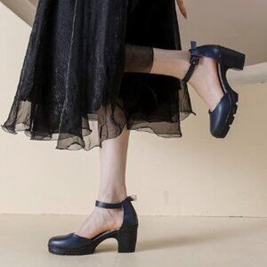 DADAWEN CHUNKY HEELS PLATFORM SHOES